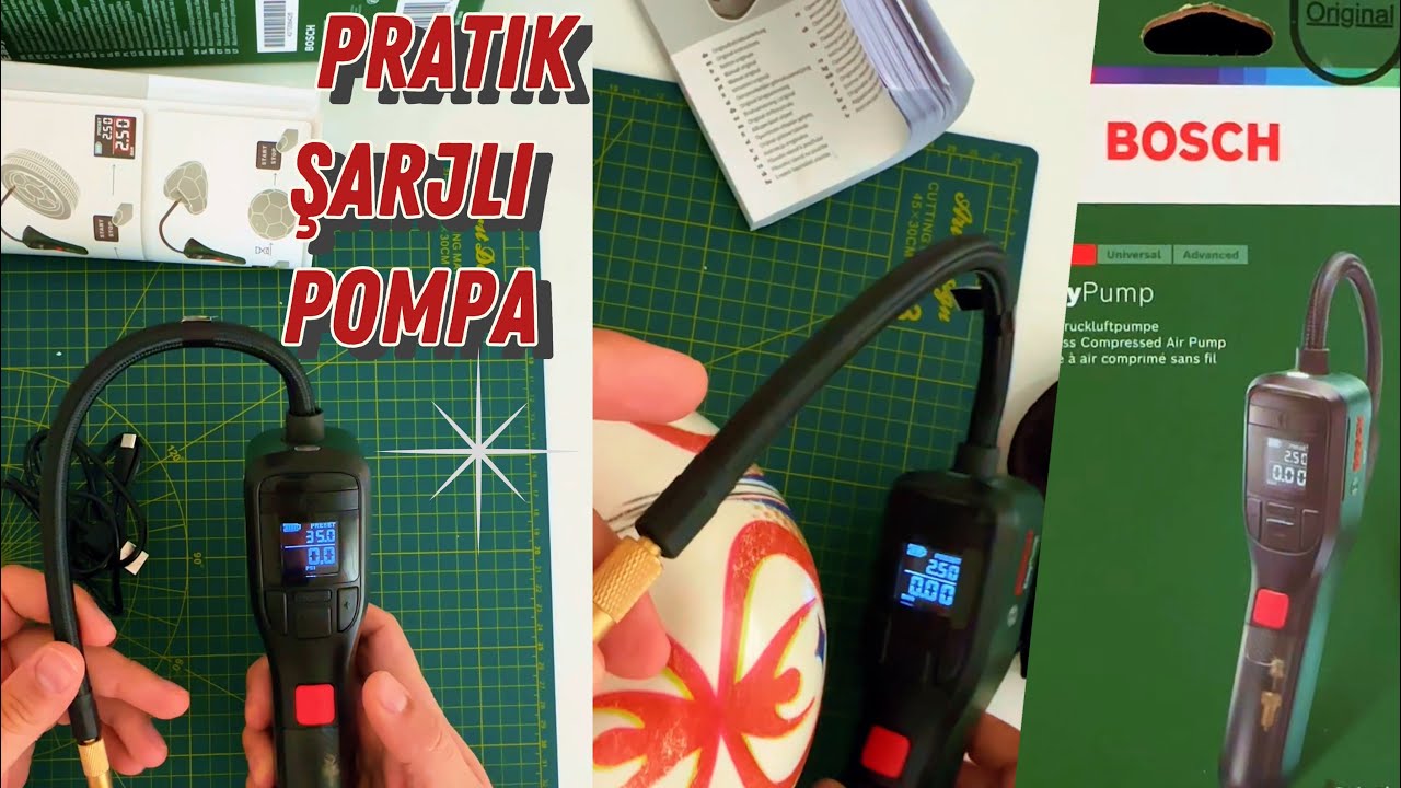 Pahalı Ama Pratik/ Bosch EasyPump Şarjlı Hava Pompası