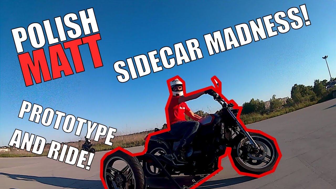 Polish Matt - Home made mini leaner sidecar project for Honda VF 700S Sabre - Prototype and ride!