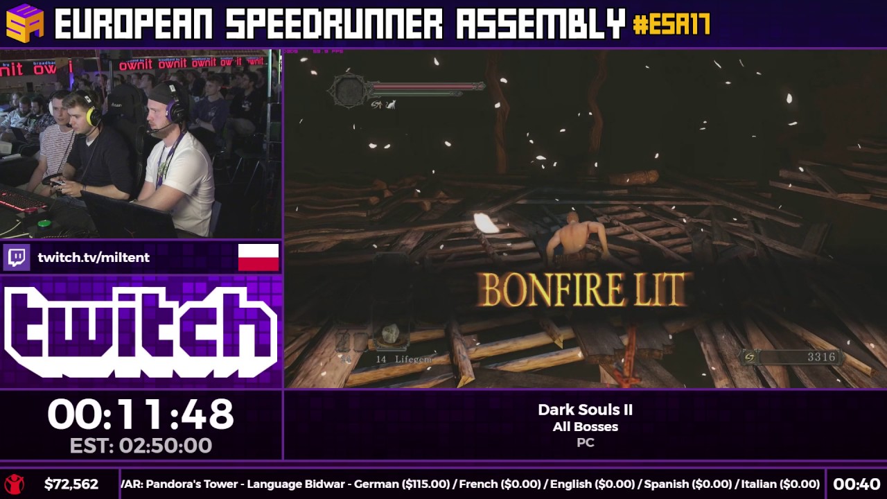 #ESA17 Speedruns - Dark Souls II [All Bosses] by Miltent