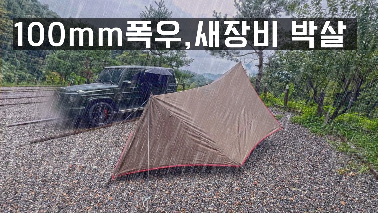 물폭탄 맞고 시작부터 망한 캠핑… 근데 결국 이렇게 됐다