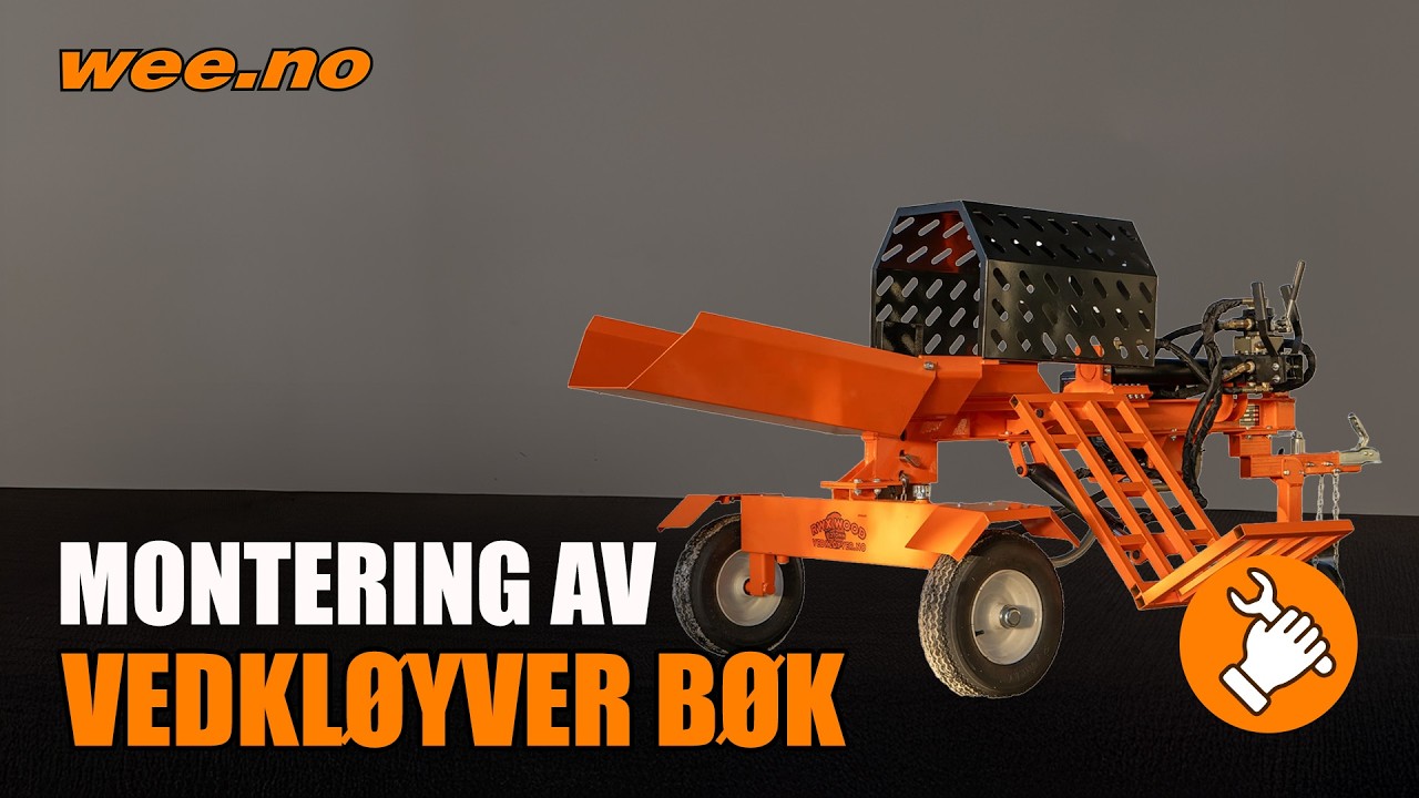 Montering av vedkløyver Bøk