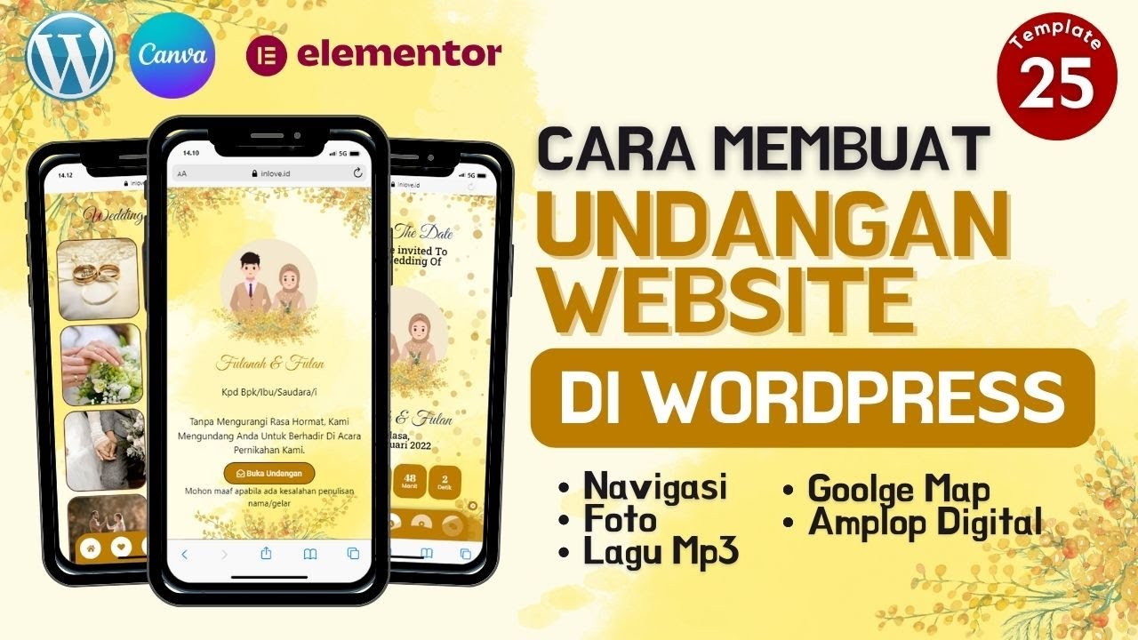 Cara Membuat Undangan Digital Website di Wordpress, Fitur Lengkap | Desain 25