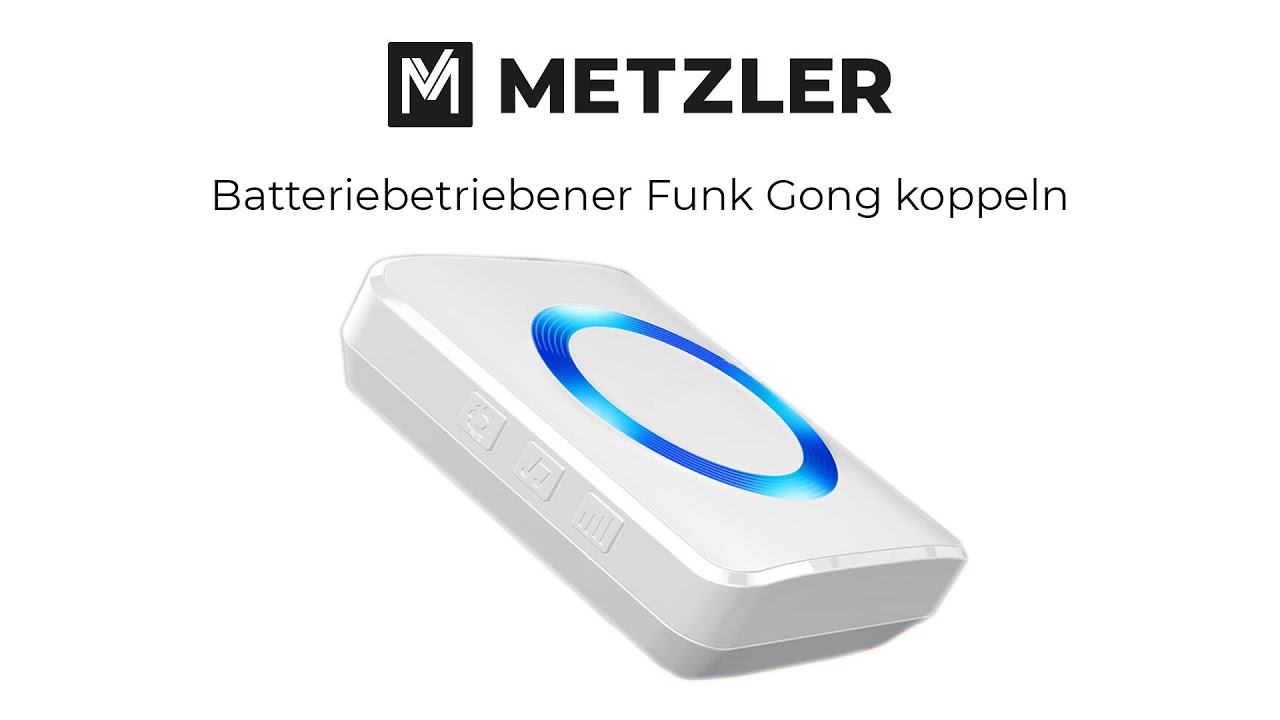 Metzler Türklingeln - Batteriebetriebener Funk-Gong Funk-Türklingel Empfänger verbinden.
