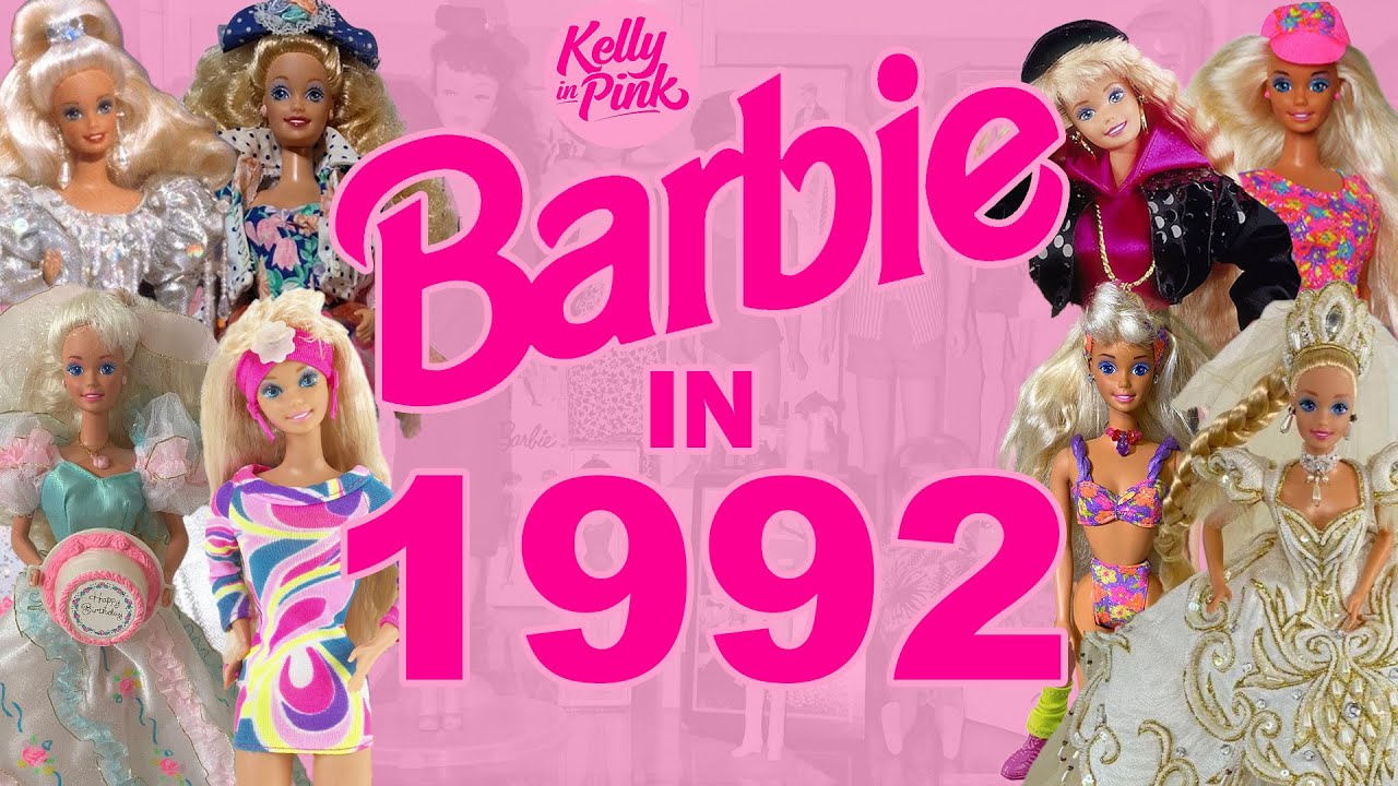 Barbie in 1992 - Totally Hair, Teen Talk, Hollywood Hair, Rappin Rockin, My Size, Happy Holidays