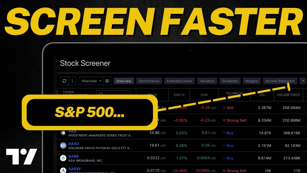 How To Add All S&P 500 Companies To A Watchlist In TradingView