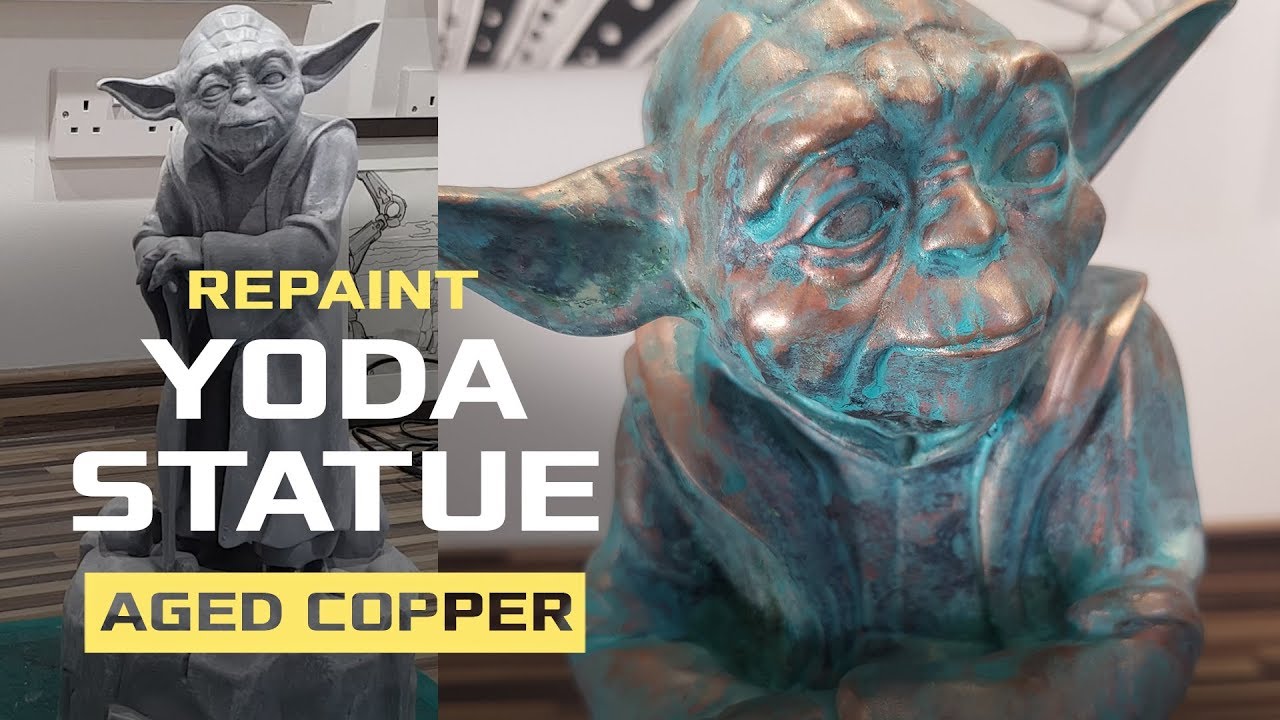 Yoda Statue Repaint (Aged Copper Effect)