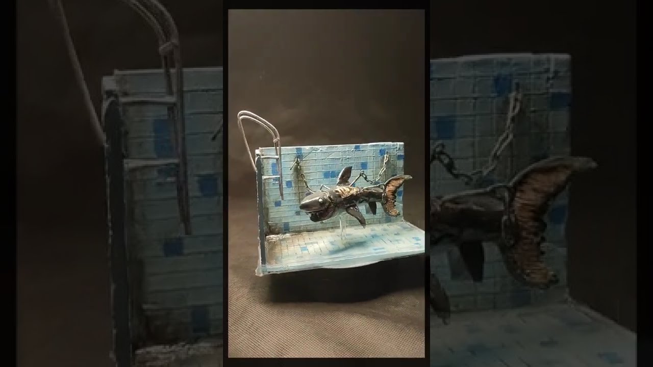 Zombie Shark Diorama | Polymer Clay | Epoxy Resin