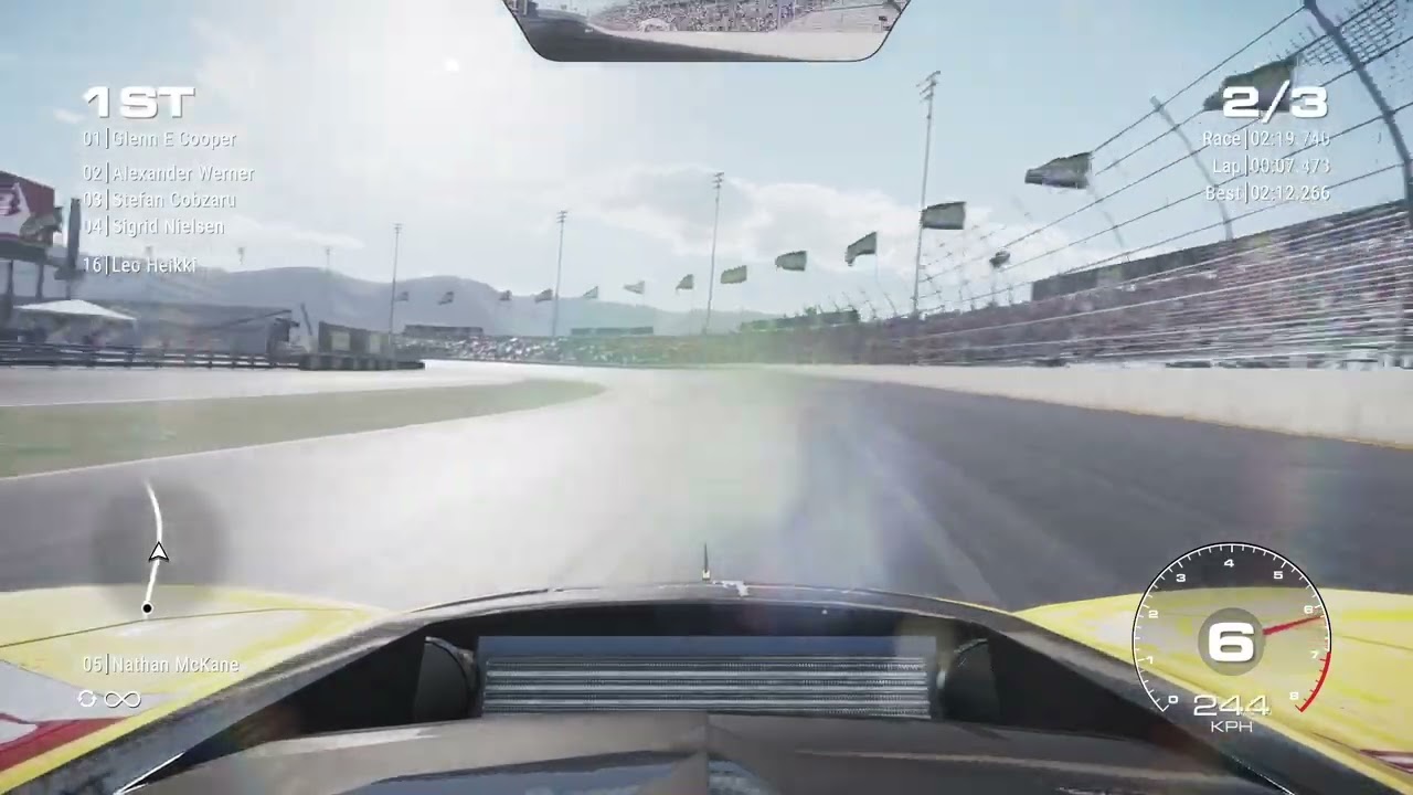 Grid Career mode:GTE Legend Race 2,at Crescent Valley GP Circuit.