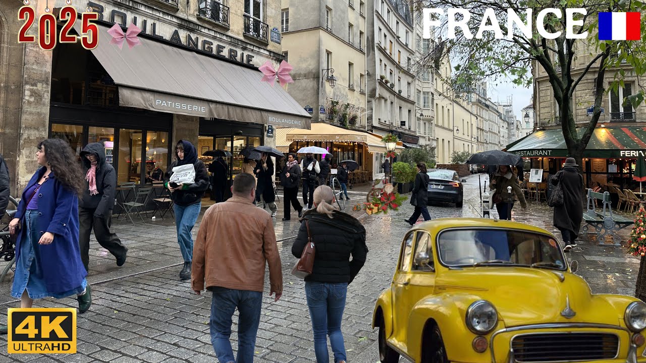 1 December 2025 PARIS 🇫🇷 FRANCE 4K HDRWALK | STREET WALK | CITY WALK | PARIS WALK TOUR COOL TEMPERAR
