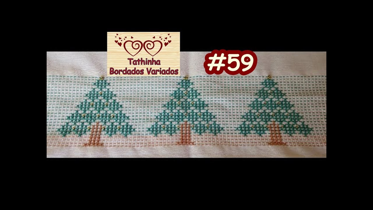 *59* ÁRVORE DE NATAL EM PONTO OITINHO MODELO 2 - Tathinha Bordados Variados 