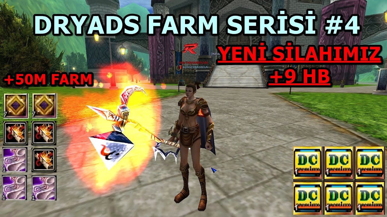 4.5 SAAT STONE GOLEM FARM - YENİ SİLAHIMIZ +9 HELL BREAKER  - KNIGHT ONLINE DRYADS FARM MACERASI #4