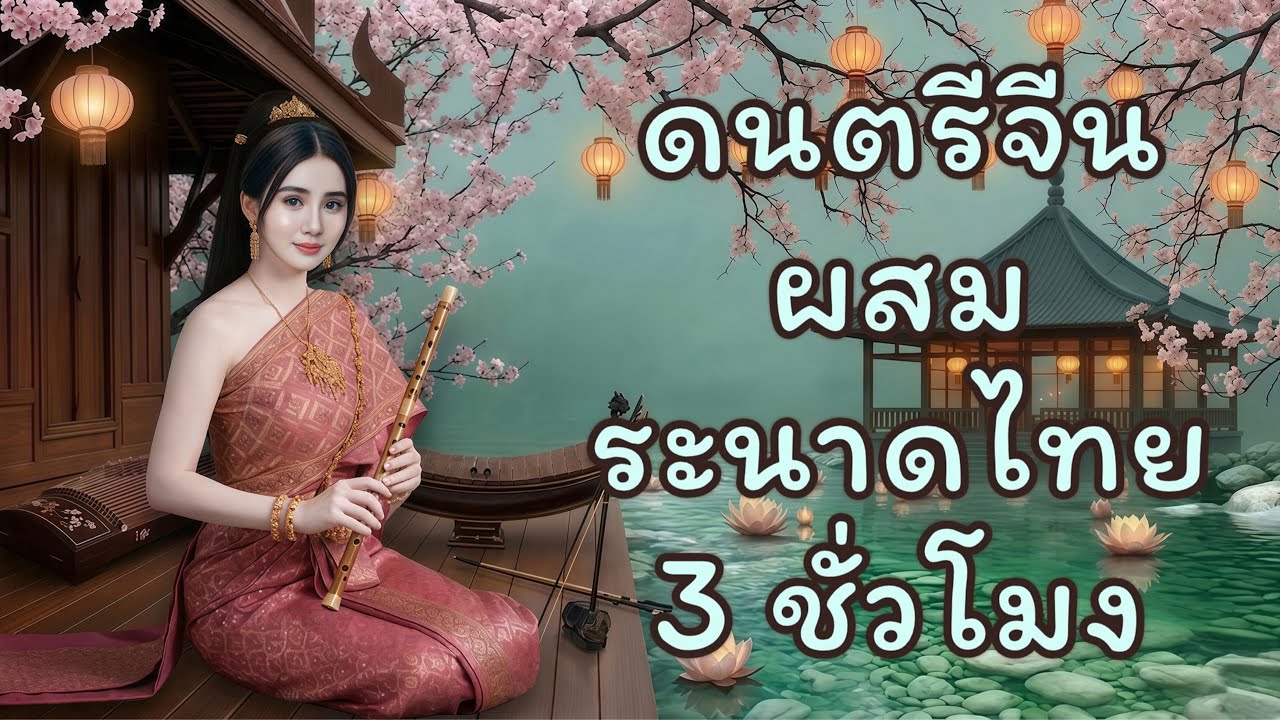 ดนตรีผ่อนคลาย จีน-ไทย | 3 Hours Relaxing Chinese–Thai Music | Guzheng, Erhu, Flute & Thai Ranat