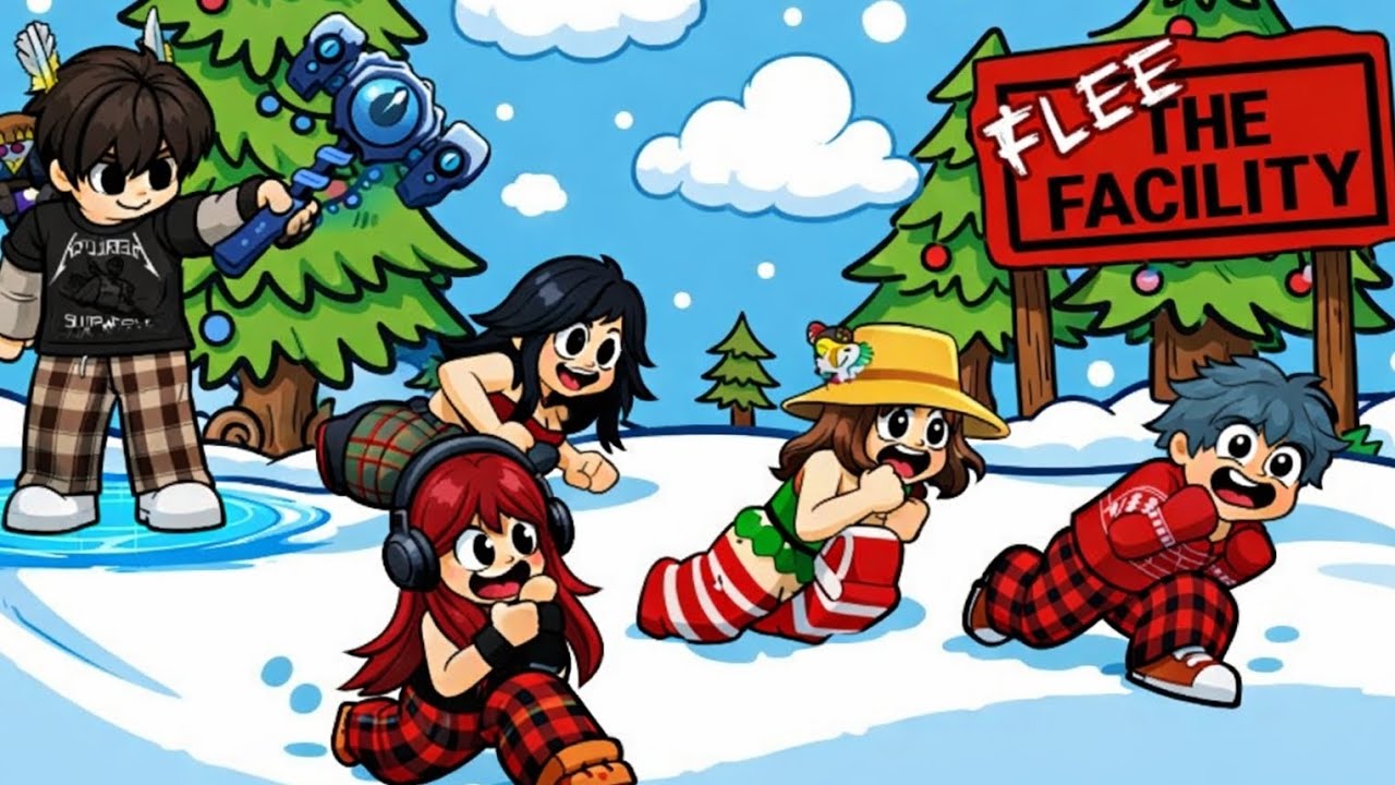 Jogando Flee The Facility na Atualização de Natal com a galerinha!