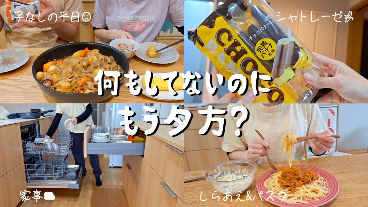 【vlog】子なし主婦の平日🌱／パート終わりの過ごし方と自炊🍳／毎日気付けば夕方🌛／頑張り過ぎず、マイペースに過ごすルーティン【子なし夫婦の日常】
