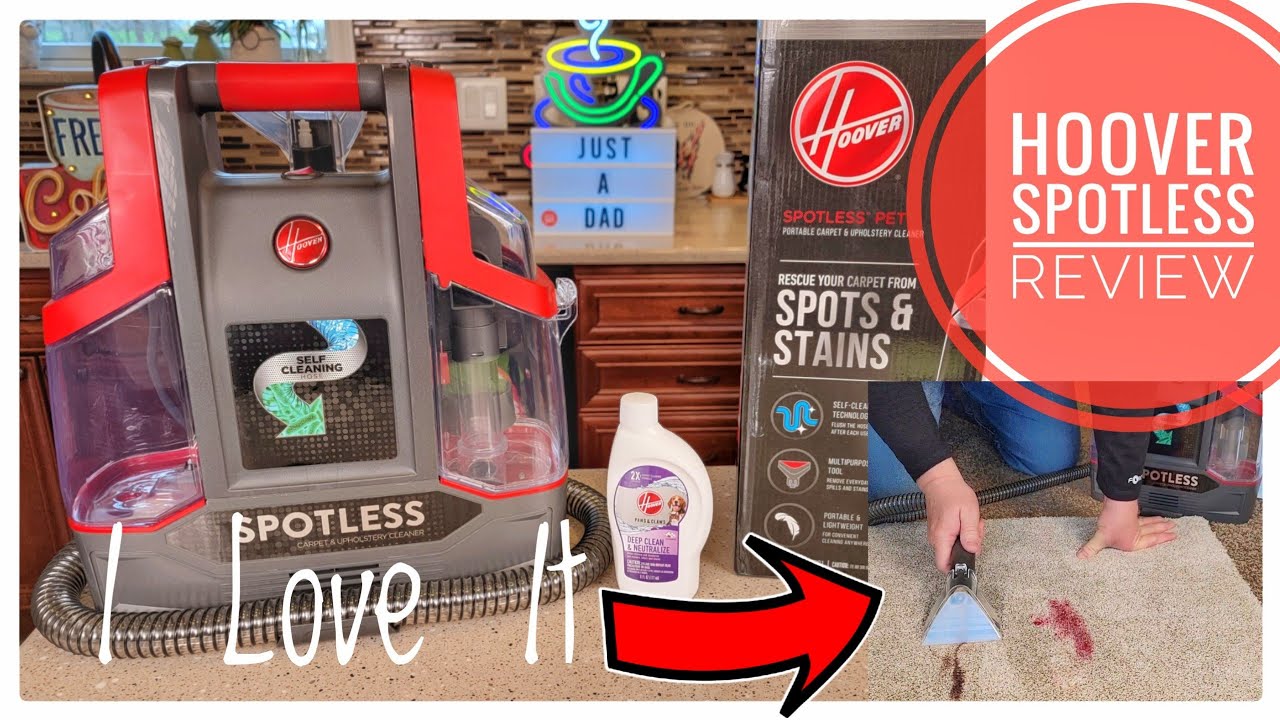 NEW 2023 Improved Design HOOVER Spotless Portable Carpet Spot Cleaner Review   I LOVE IT STILL !!!!!
