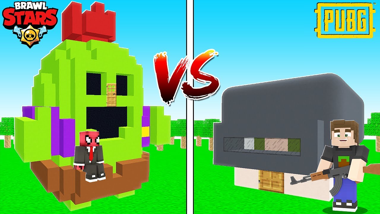 BRAWL STARS EV VS PUBG EV! 🏡 - Minecraft