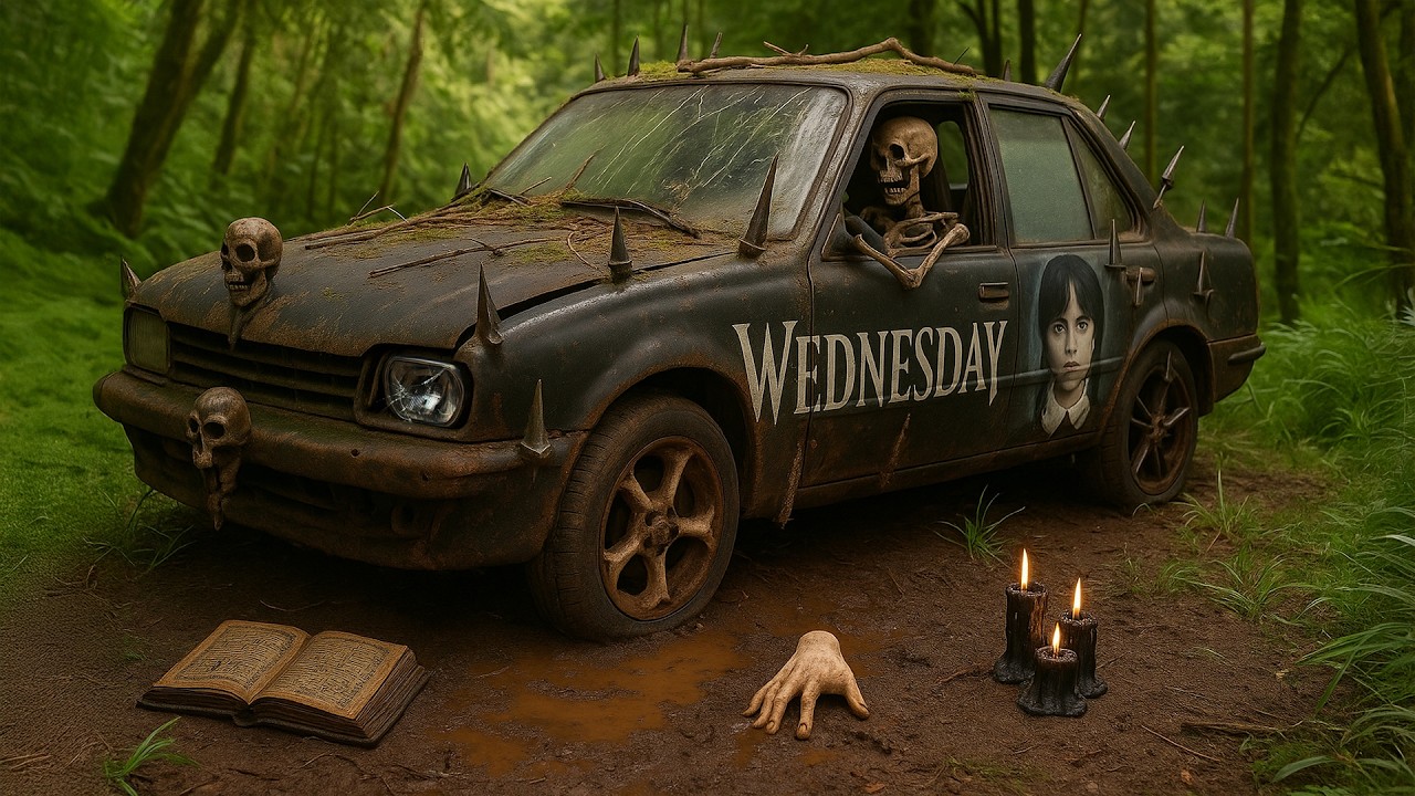 FULLY Restoration of Abandoned WEDNESDAY Car | Restoring FORGOTTEN Car From WEDNESDAY 2