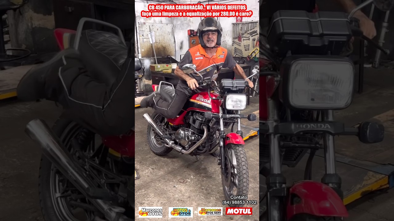 CB 450 veio s&oacute; fazer carburador andei e j&aacute; vi outros defeitos #moto #honda #cb450 #carburador