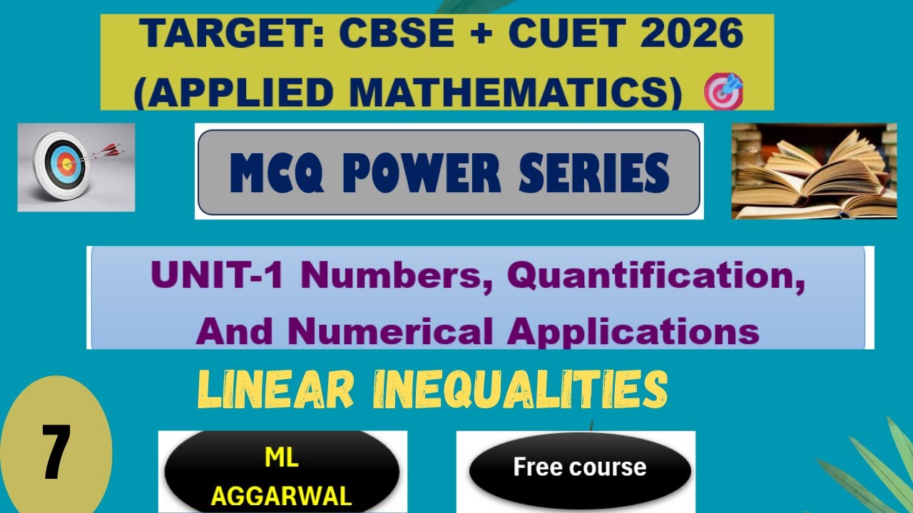 Unit–1 Complete |MCQ Practice | ML Aggarwal| 12th | CUET/CBSE Special 