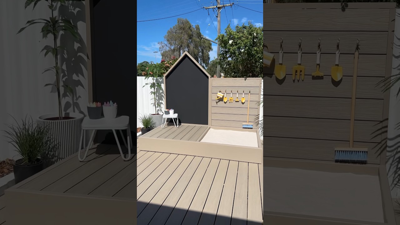 DIY Chalkboard Sandpit