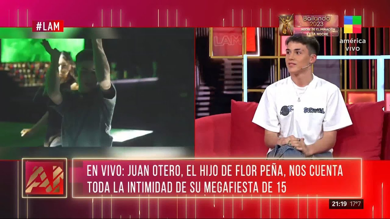 Juan Otero, el hijo de Flor Peña, habló de su fiesta de 15