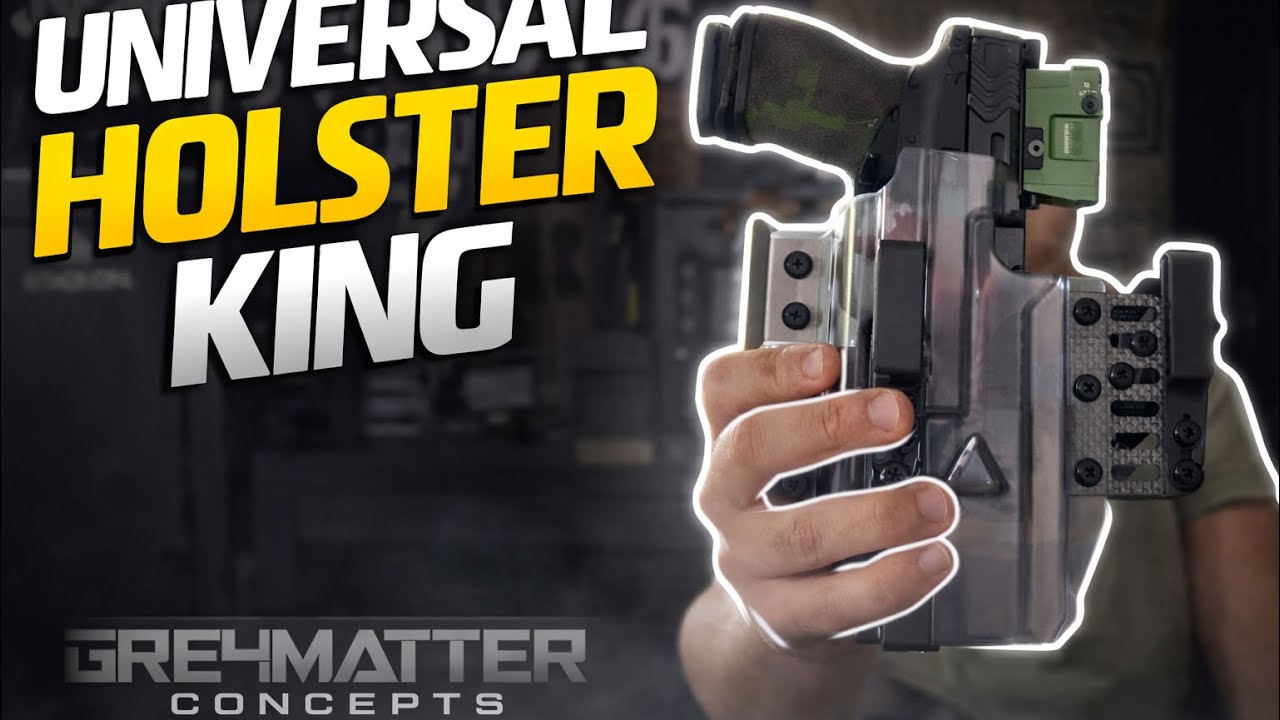 THE LAST HOLSTER YOU WILL EVER NEED TO BUY . GREYMATTER CONCEPTS JINGO
