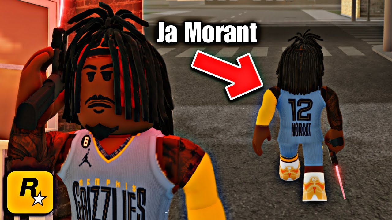 Джа Морант подъезжает к Roblox Hood RP..