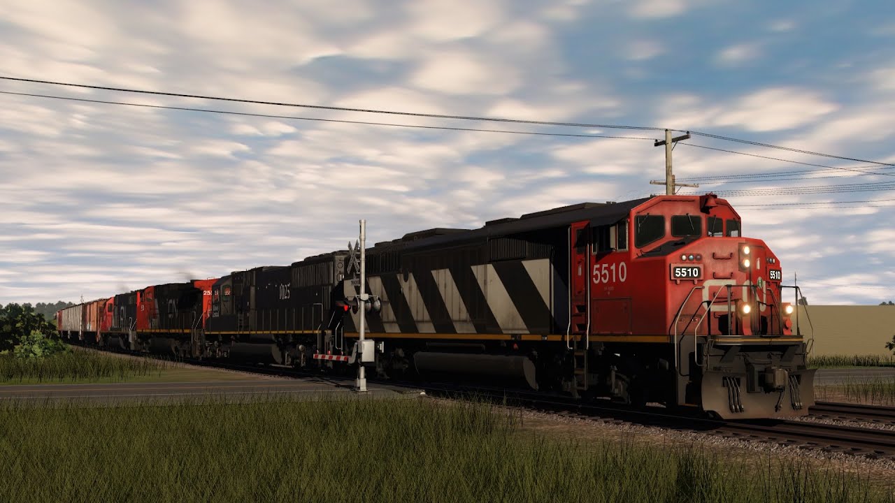 Trainz 22 : CN 5510 leads a Grain