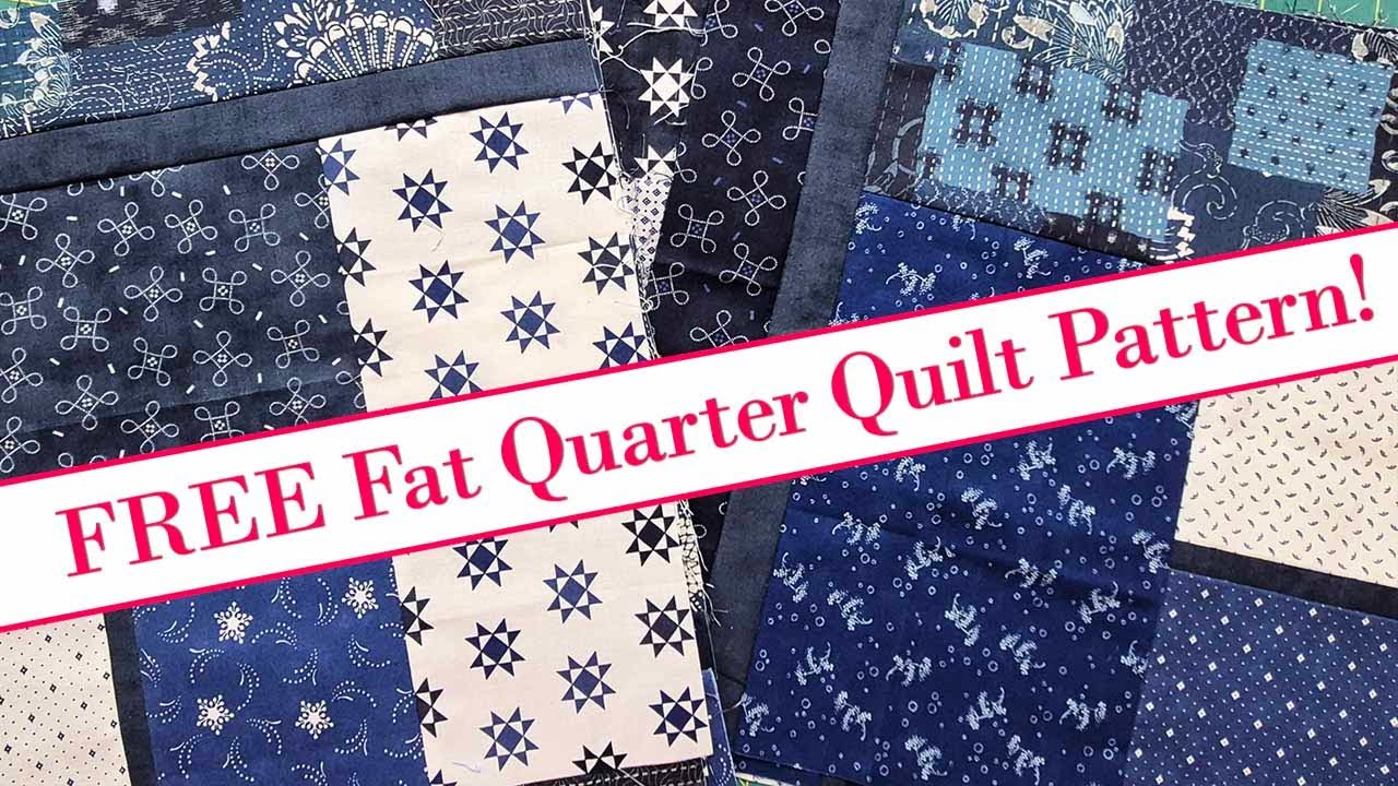 Quick Fat Quarter Quilt With Free Downloadable Pattern! #quilting #freequiltpattern