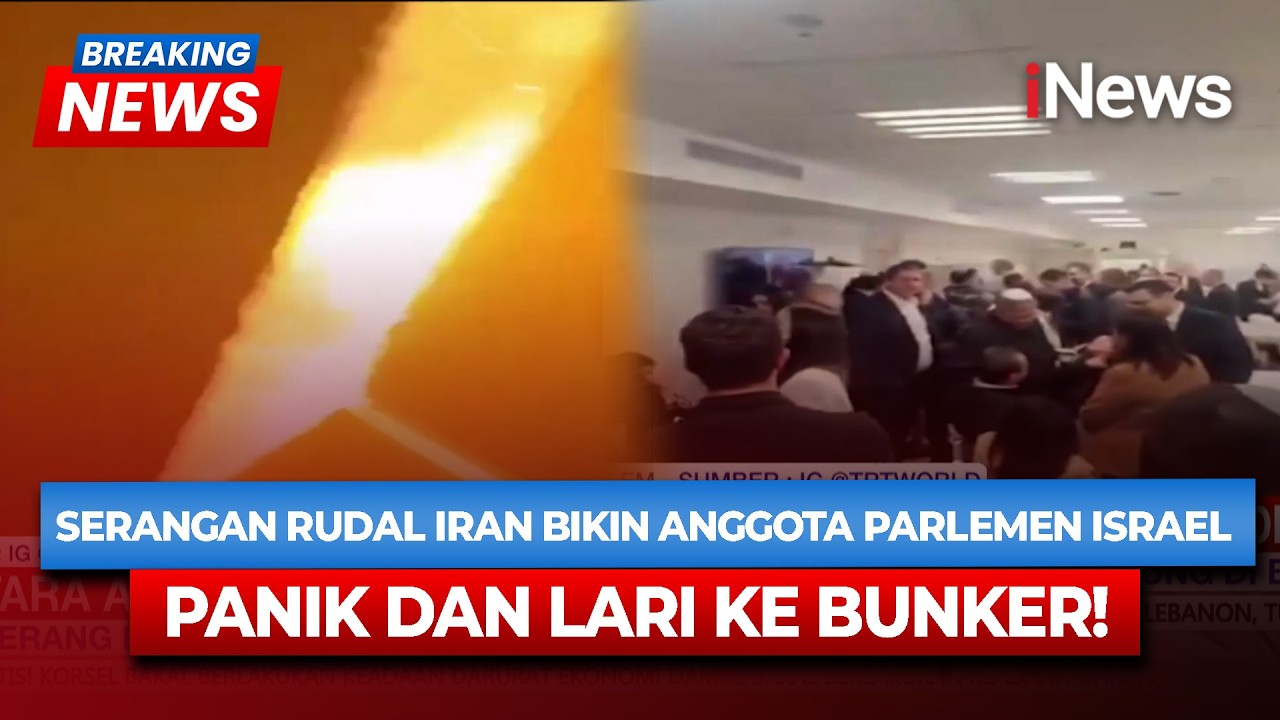 BREAKING NEWS Rudal Iran Bombardir Israel, Anggota Parlemen Kocar-kacir Lari ke Bunker