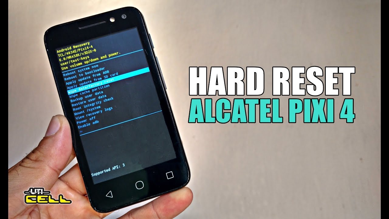 Hard Reset no Alcatel Pixi 4 (4034E) #UTICell