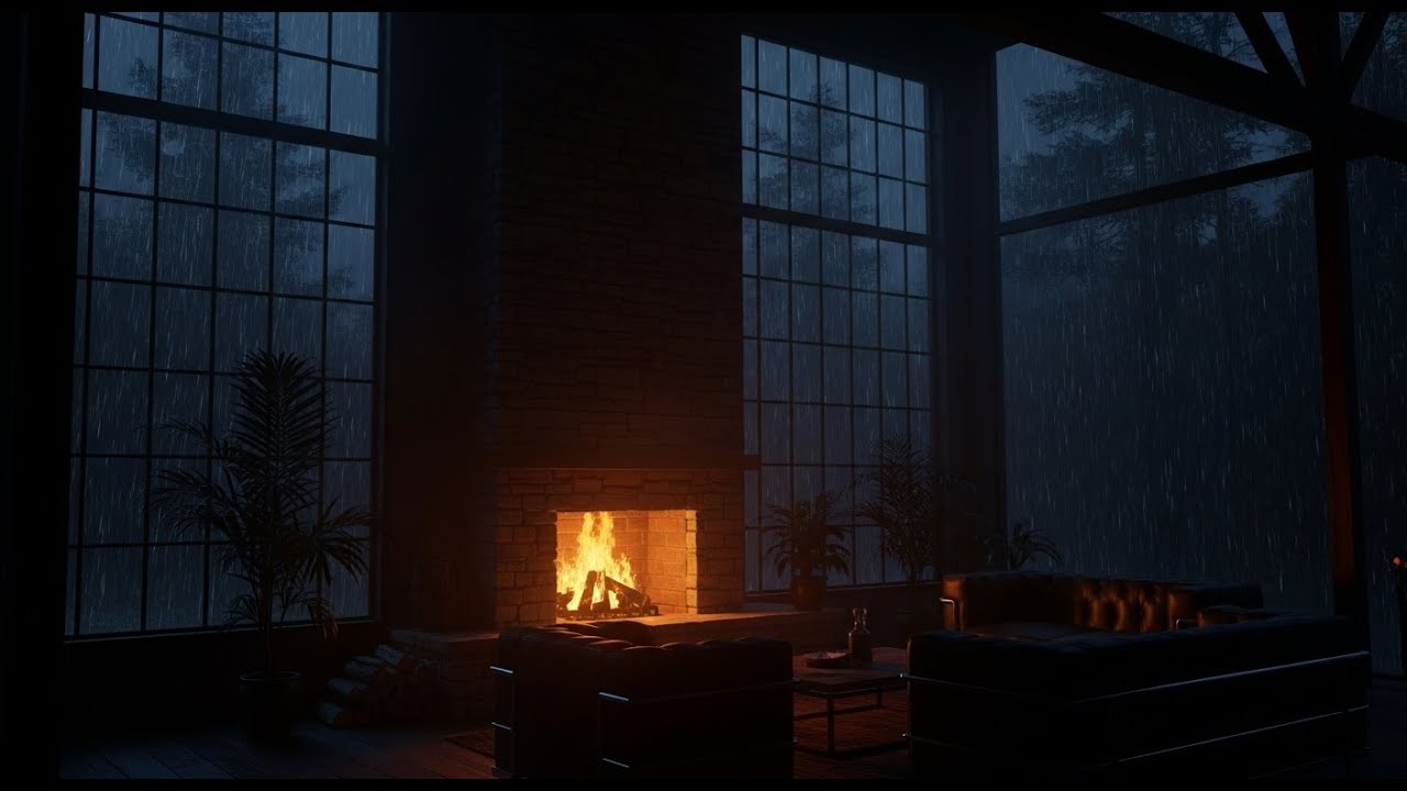 Peaceful Forest Rain and Piano Music for Stress Relief and Calm Mood
