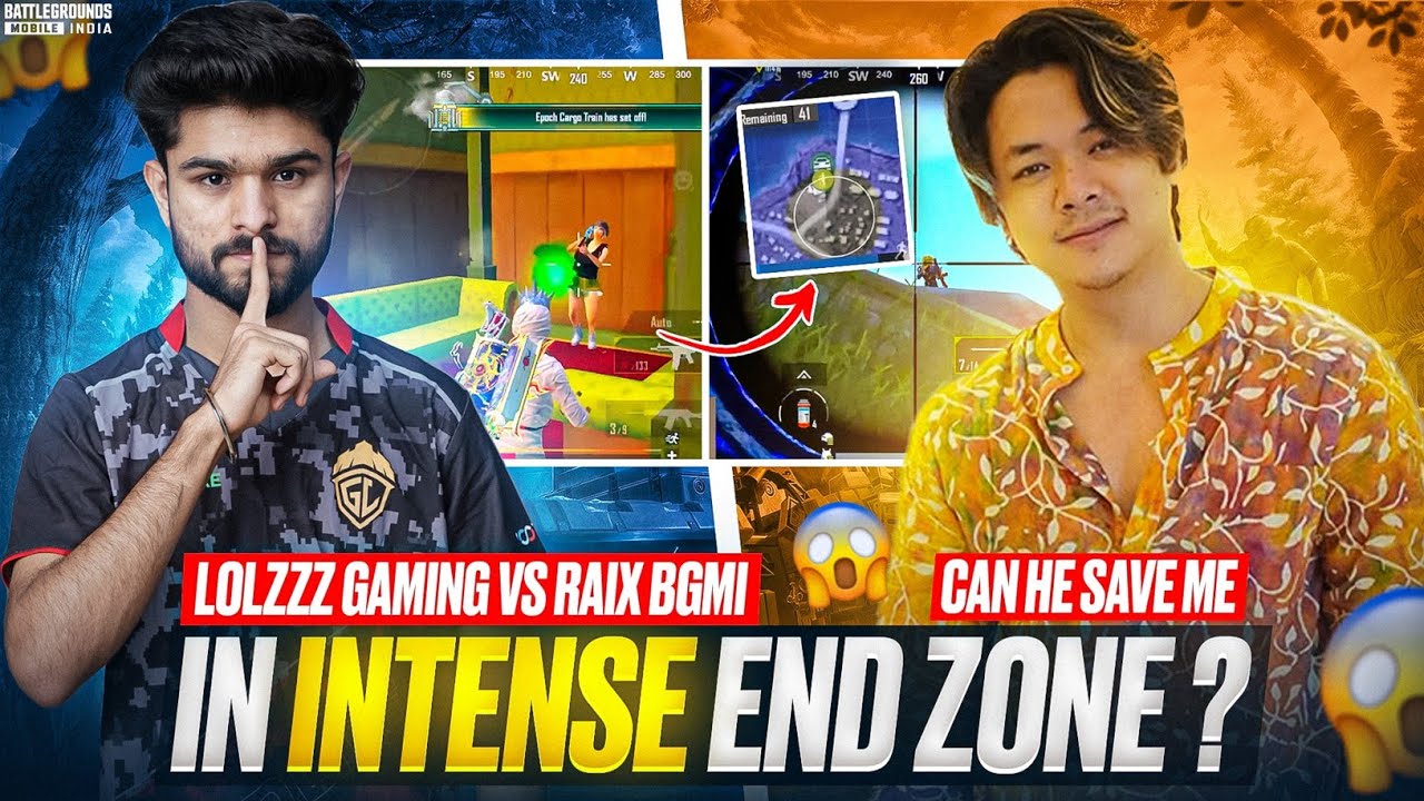 THIS STREAMER TRIED TO SAVE ME IN INTENSE END ZONE AND THIS HAPPENED..! LoLzZz GAMING vs RaiX BGMI