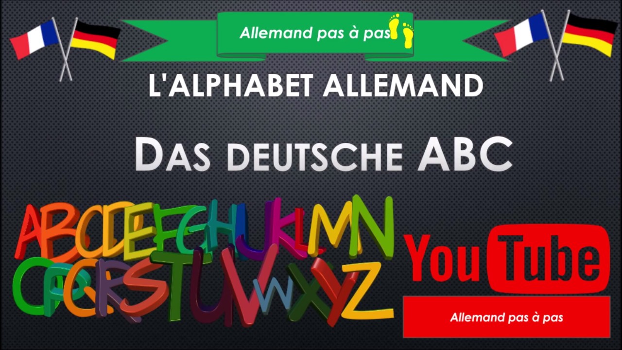 Allemand débutants: Alphabet - das deutsche ABC + Exemples + ß + Umlaut + Diphtongue + Prononciation