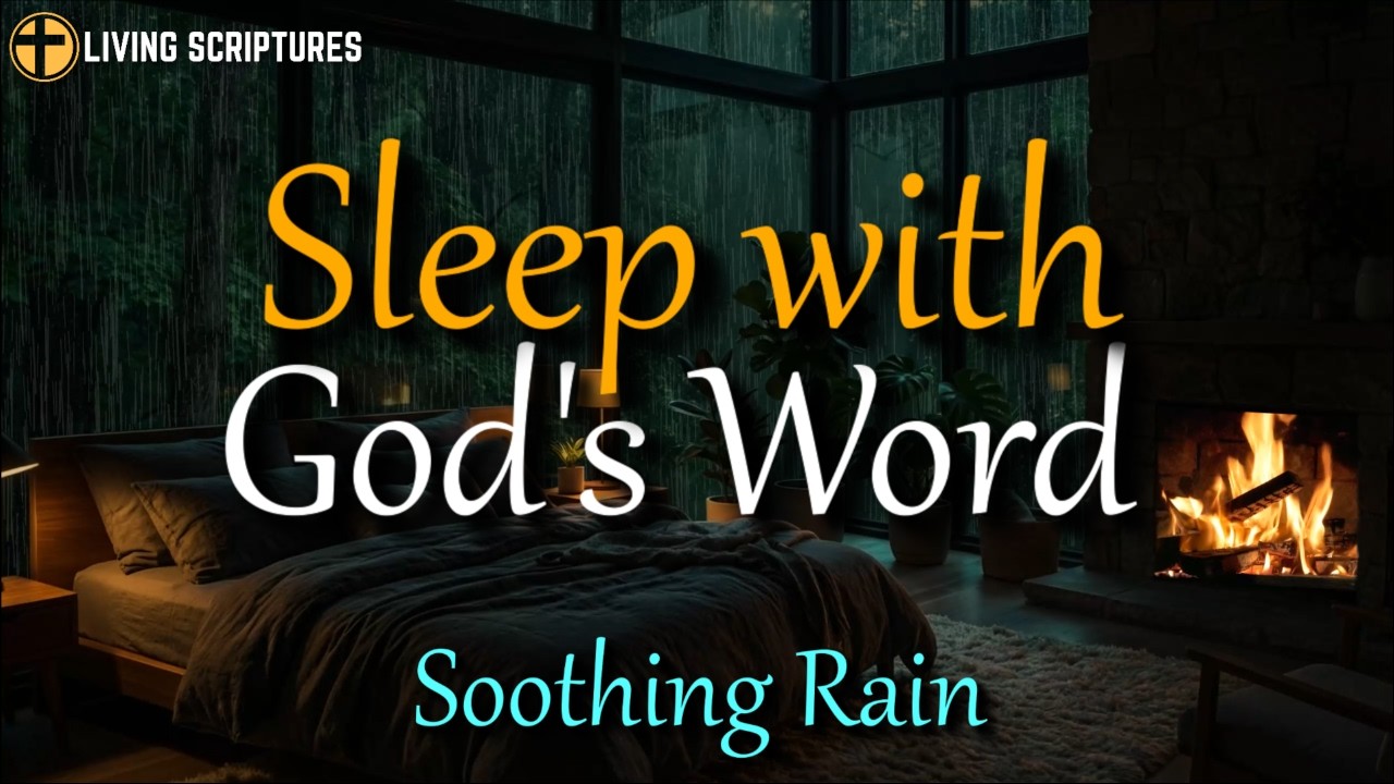 Sleep with God's Word and soothing rain | Bible reading | receive peace, healing and freedom