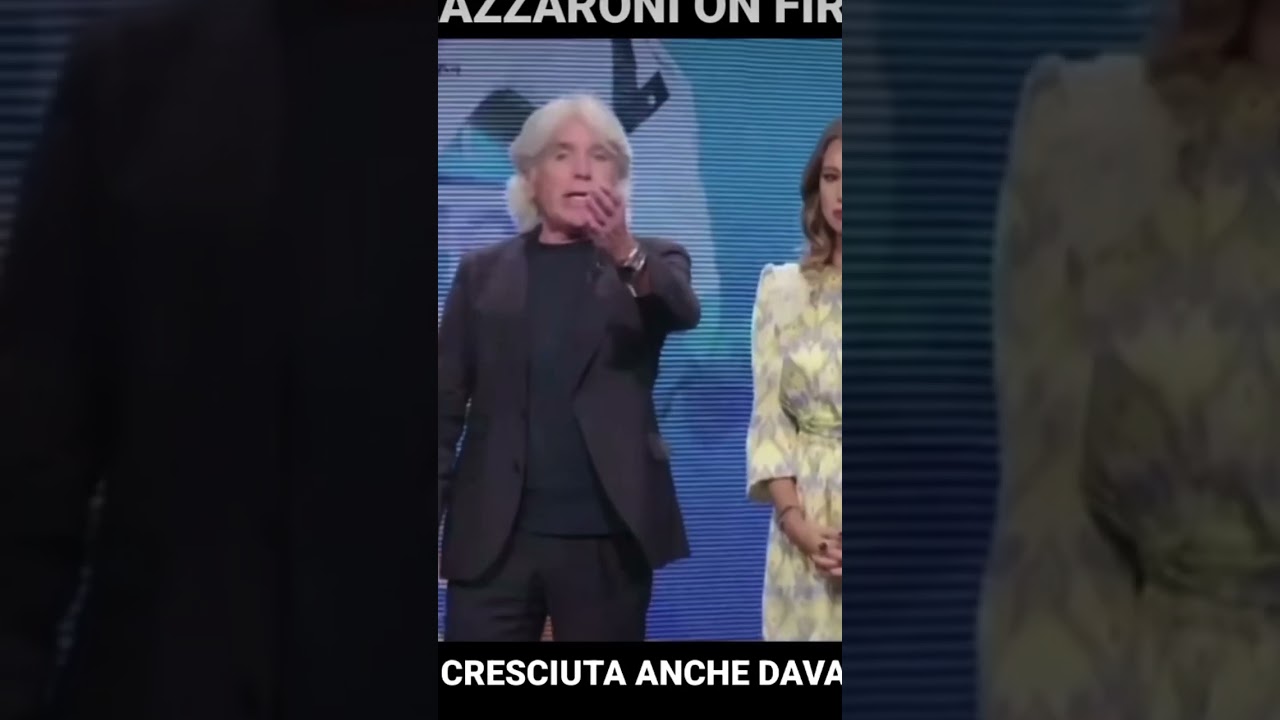 ZAZZARONI MANIACO &ldquo;sei cresciuta davanti&rdquo; in diretta TV