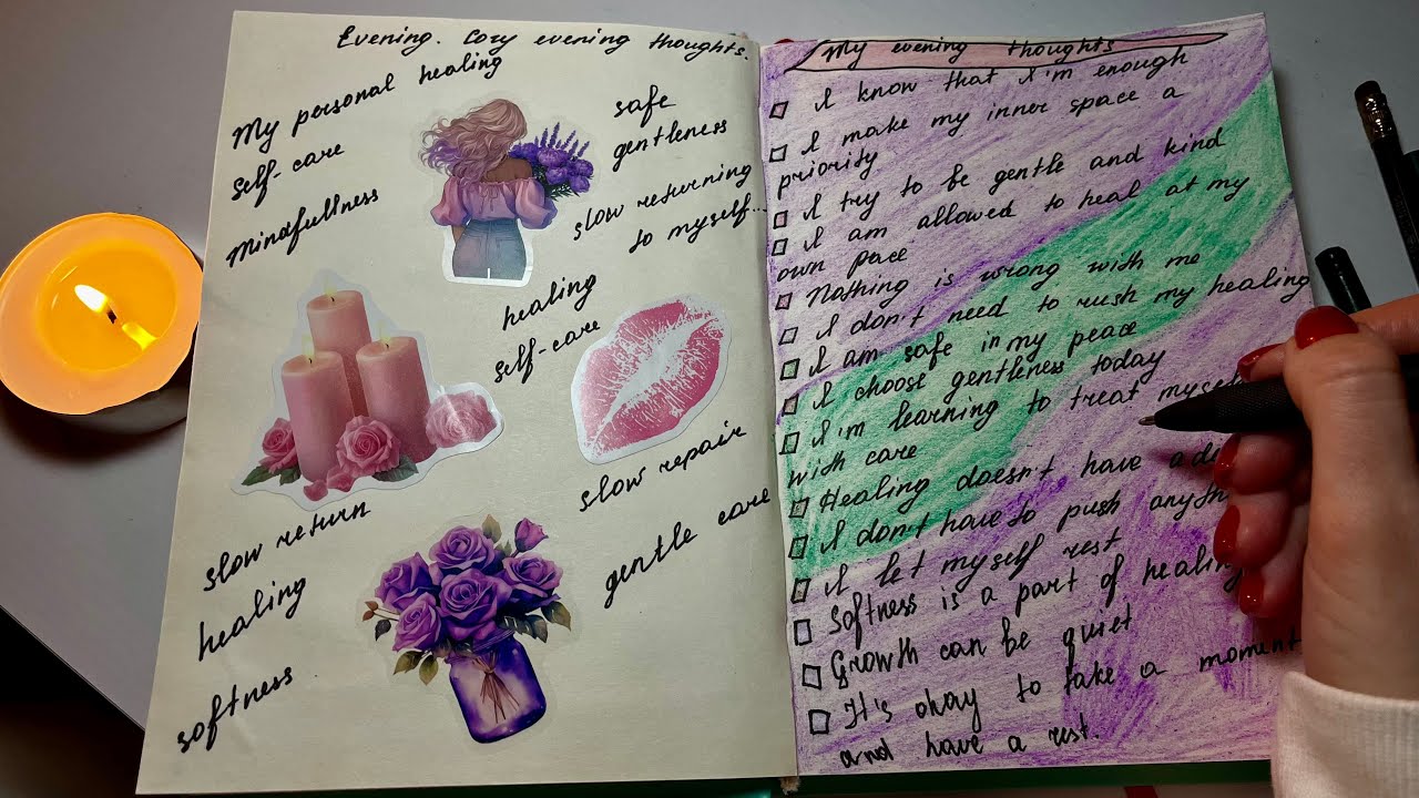 How I Decorated My Diary One Cozy Evening | Slow Life