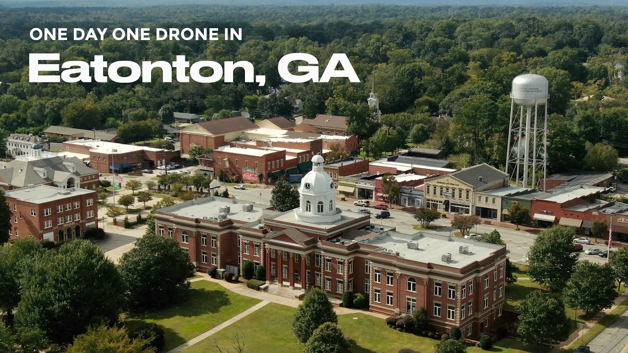 Eatonton GA small town scenes of Southern living and countryside filmed with my drone in one day