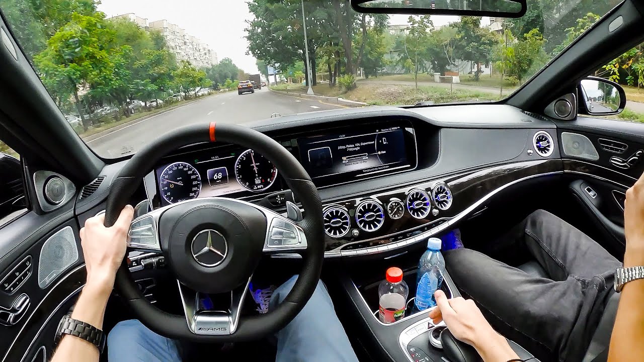 Mercedes W222 S63 AMG - Первый заплыв на барже ( S500)))