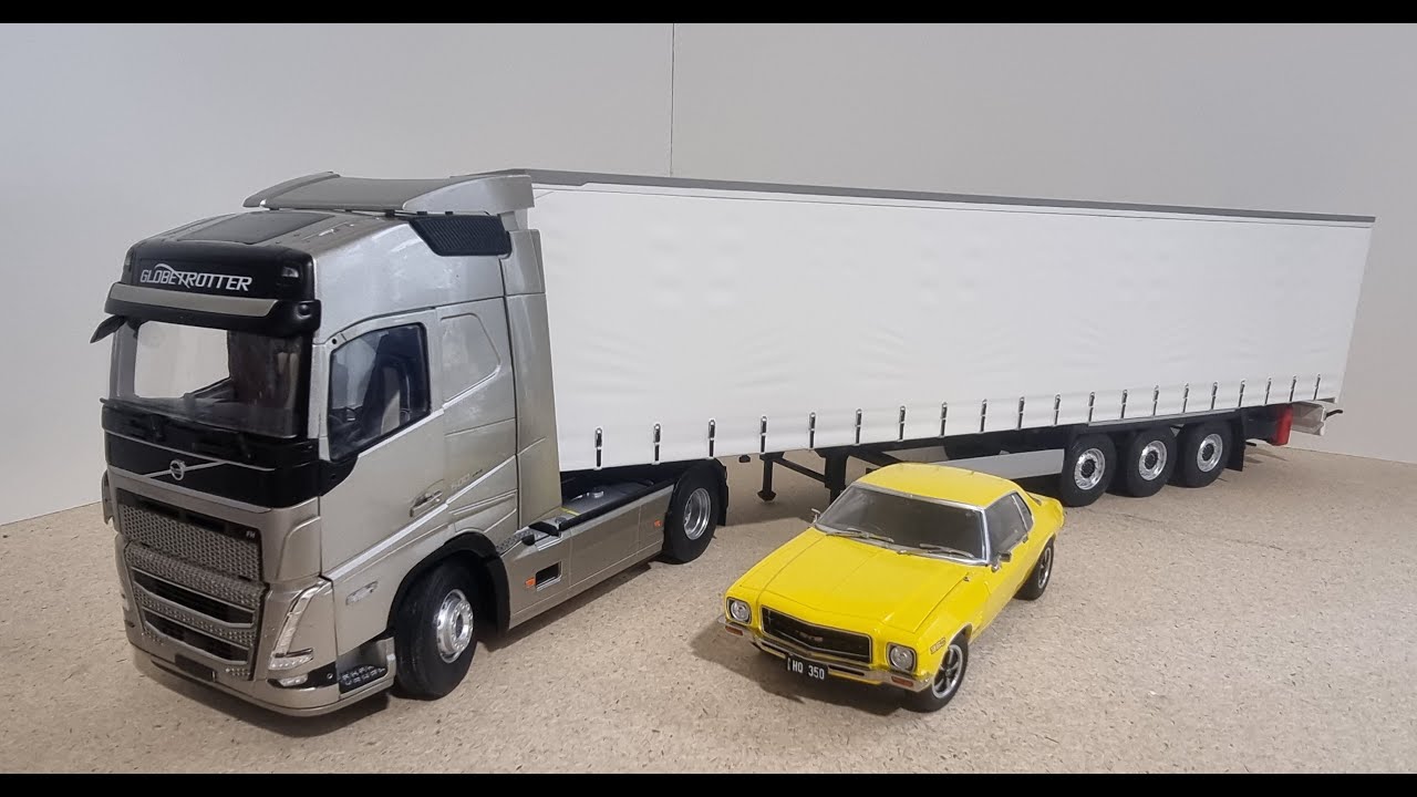 solido truck edition Volvo fh 500 euro 6 and trailer 1/24 scale globetrotter semi trailer diecast