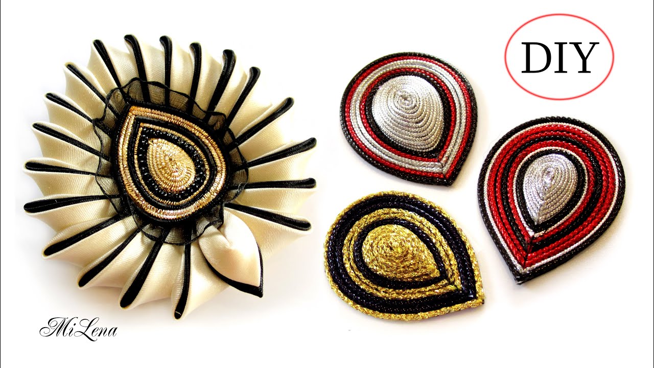Оригинальные серединки для канзаши, МК / How decorate the middle of kanzashi flower