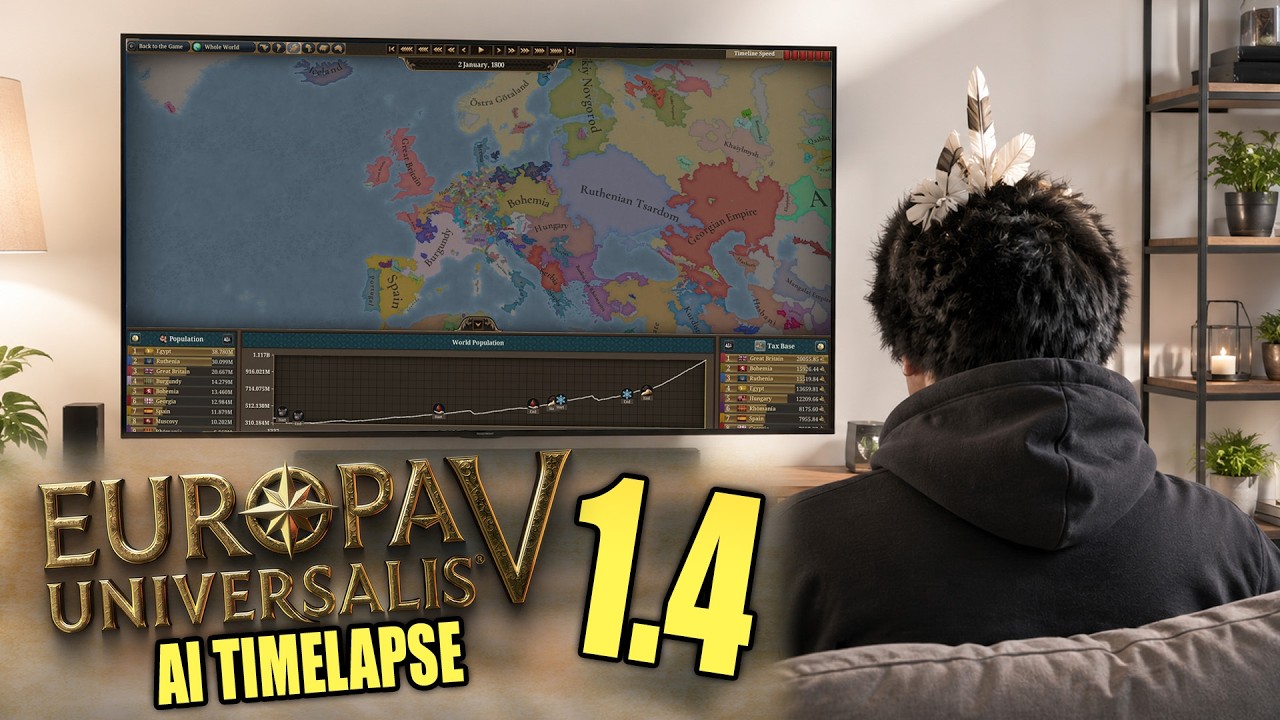First look at the new EU5 Patch AI Only Timelapse. The new feature in action