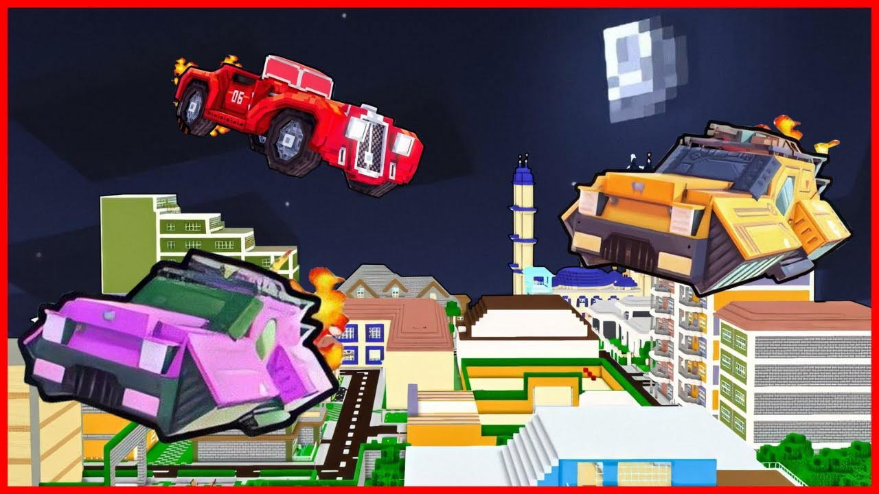 UÇAN ARABALAR MİNECRAFT PARODİLERİ ŞEHİRİNE GELDİ 😱 - Minecraft