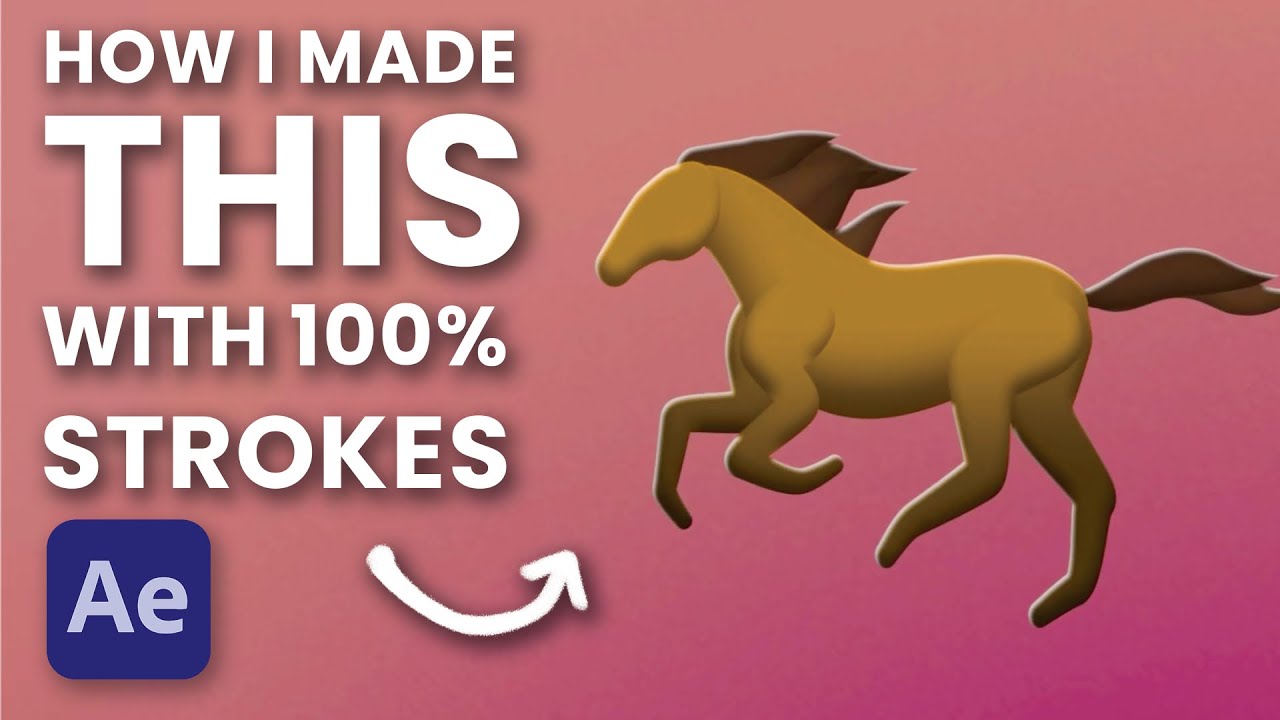 Horse Animation with Strokes Only | After Effects Tutorial