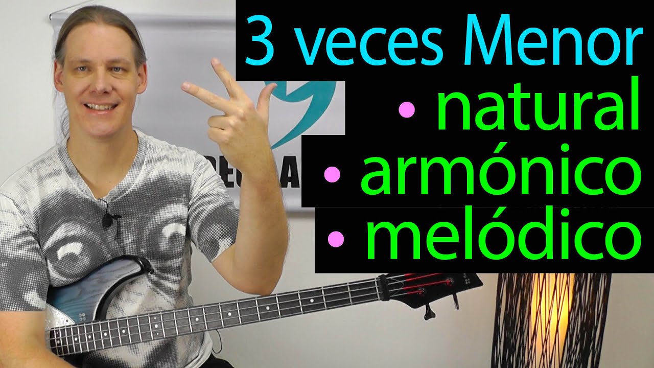 Digitaciones y diferencias de las escalas Menor Natural, Menor Armónica, Menor Melódica en el Bajo