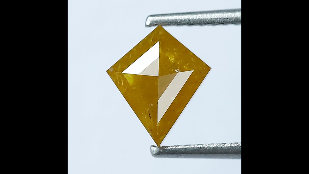 1.19 CT Fancy Yellow Color Diamond Kite Shape Diamond Loose Natural 8.2 x 7.1 x 3.2 MM Salt and