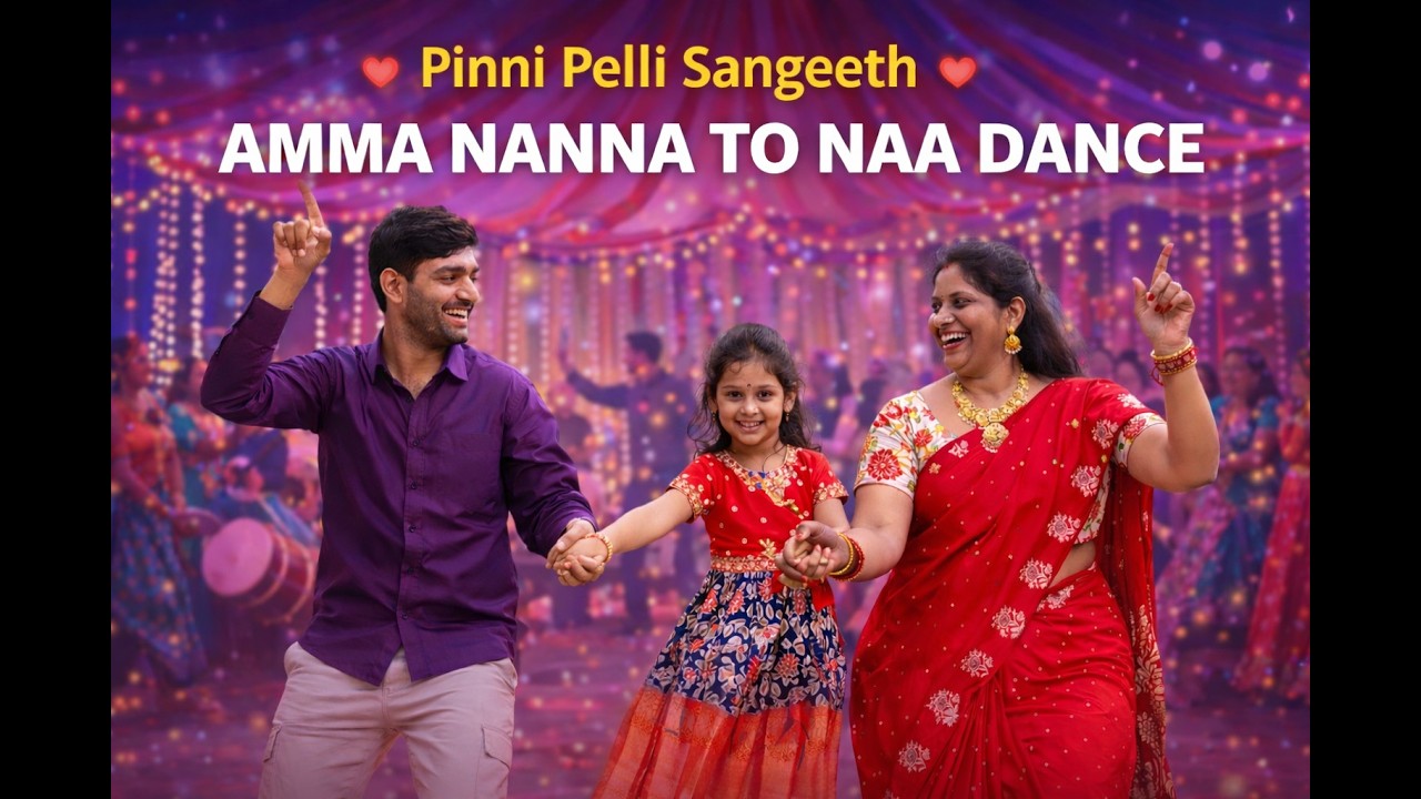 Amma Nanna To Na Dance at Pinni Pelli Sangeeth | Best Family Dance | Telugu family Wedding Vlog |
