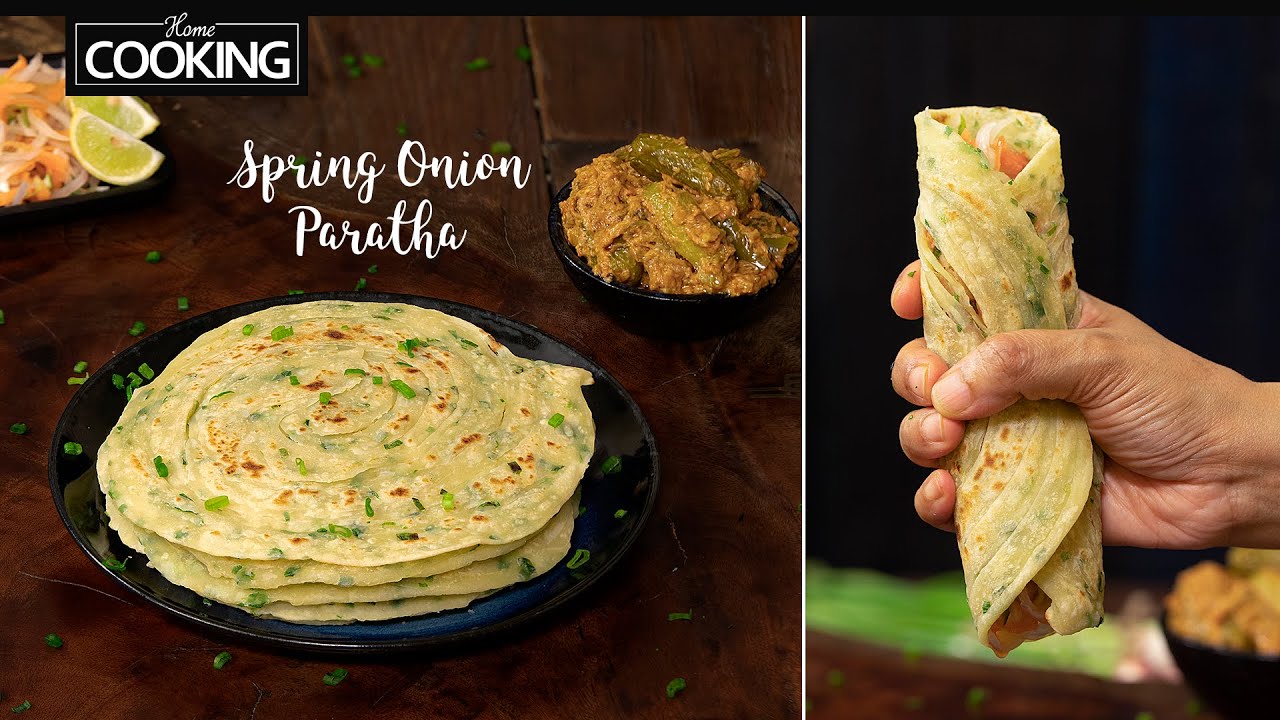 Spring Onion Paratha | Paratha Recipe | Flaky Layered Paratha | Veg Roll Recipe | Dinner Recipes
