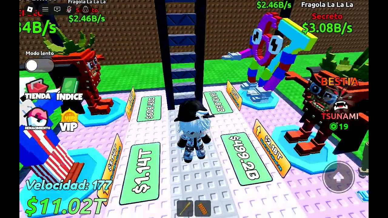 PARTE 1BRAINROTS DE 1 B O MAS EN ESCAPA DEL TSUNAMI POR BRAINROTS 