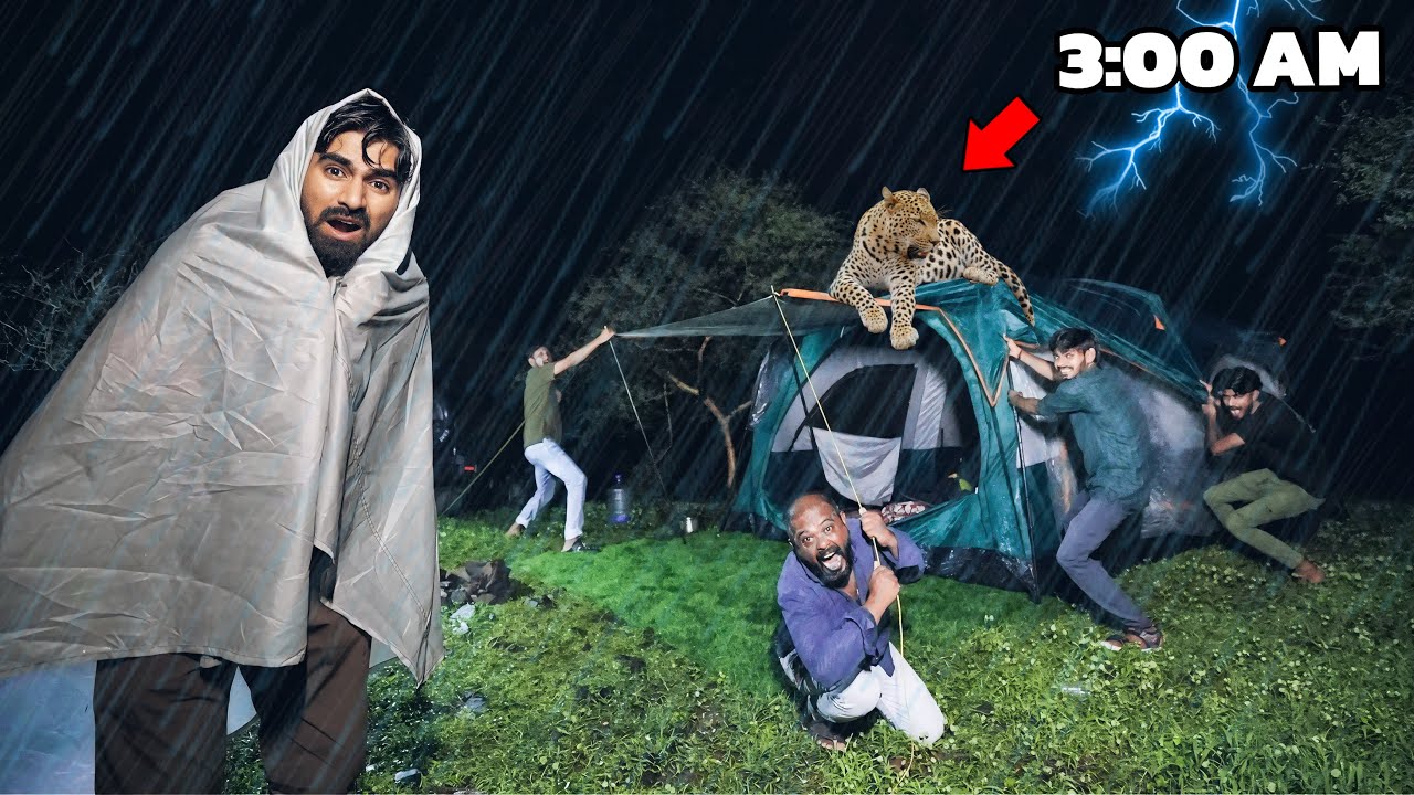 Night Camping in Dangerous Jungle | खतरनाक बारिस में जंगल में फस गए 😱